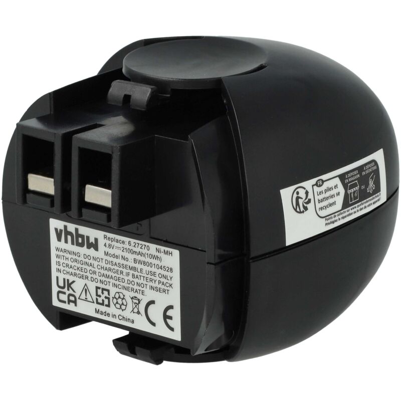 Vhbw - Akku kompatibel mit Metabo 6.00059.50, 6.00059.51, 6.00063.50, 6.00064.50, 00064000 Elektrowerkzeug (2100 mAh, NiMH, 4,8 v)