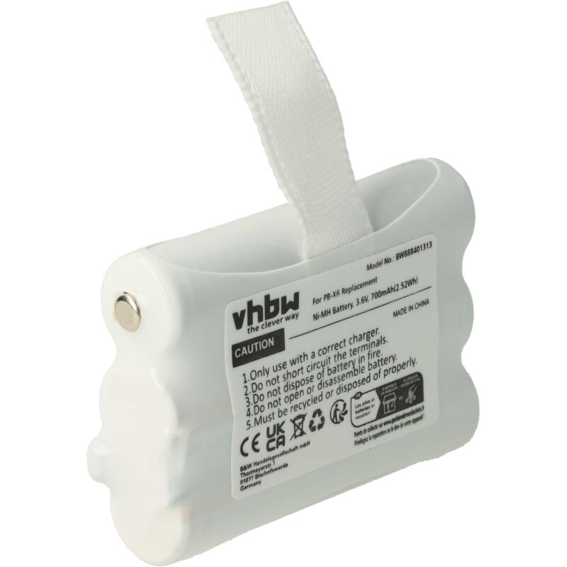 Vhbw - Akku kompatibel mit Midland XT50, XT60 Funkgerät, Walkie Talkie (700mAh, 3,6V, NiMH)