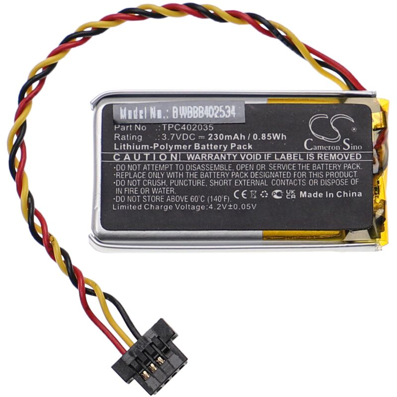 Vhbw - Akku kompatibel mit Mio MiVue 508, 518, 528, 538, 568, 588, 608, 618, 658, 688, 698 Dashcam (230mAh, 3,7V, Li-Polymer)