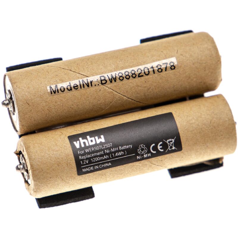 Akku kompatibel mit Panasonic ER147, ER146, ER507 Rasierer, Haarschneider (1200 mAh, 1,2 v, NiMH) - Vhbw