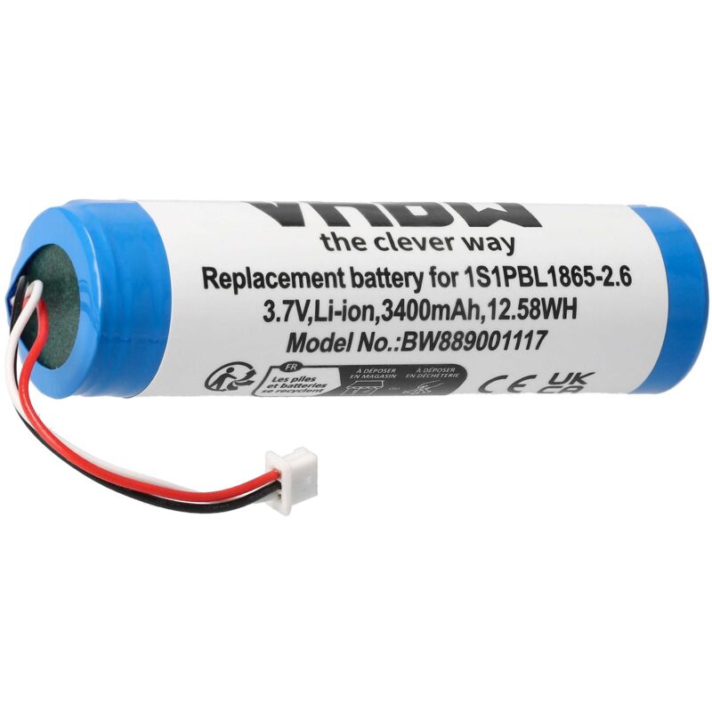 vhbw Akku kompatibel mit Philips Avent SCD895/26, SCD953/26, SCD951/26, SCD973/26 Babyphone Babytalker (3400 mAh, 3,7 V, Li-Ion)