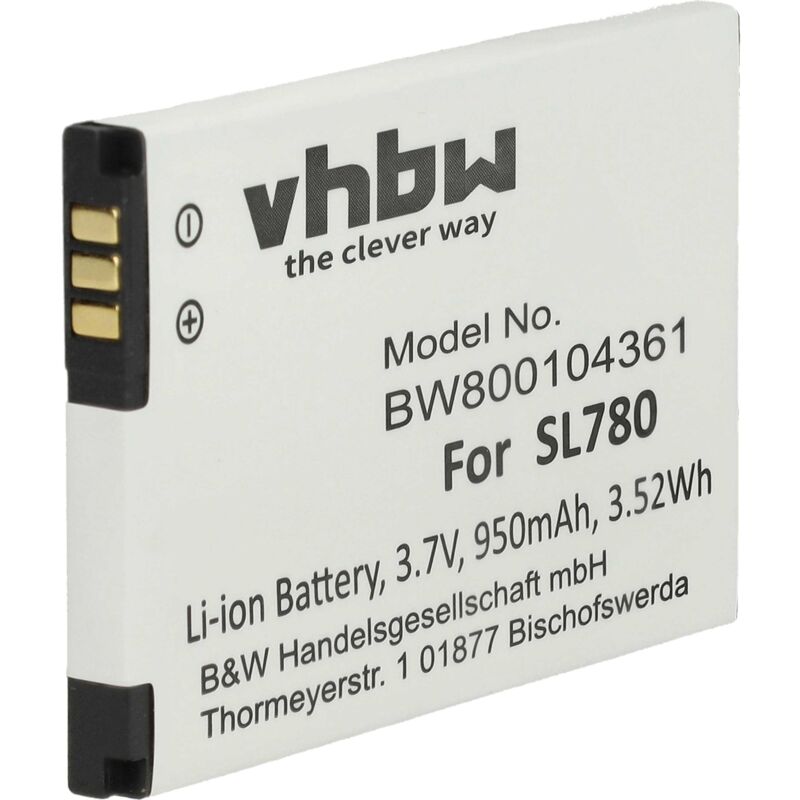 Vhbw - Akku kompatibel mit Siemens Gigaset SL350, SL350H, SL400, SL400A, SL400H schnurlos Festnetz Telefon (950mAh, 3,7V, Li-Ion)
