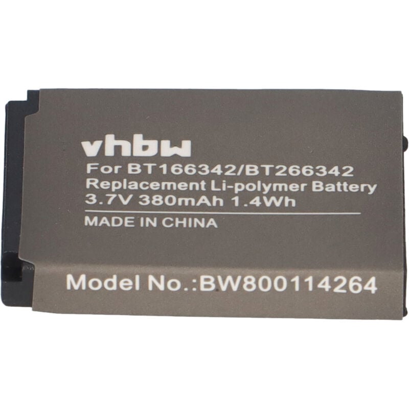 Vhbw - Akku kompatibel mit Smartwatch DZ-09, DZ09, FYM-M9, GT-08, GT08 A1, HKX-S1, LQ-S1, QN-01, QN01 Uhr Fitnessarmband (380mAh, 3,7V, Li-Polymer)