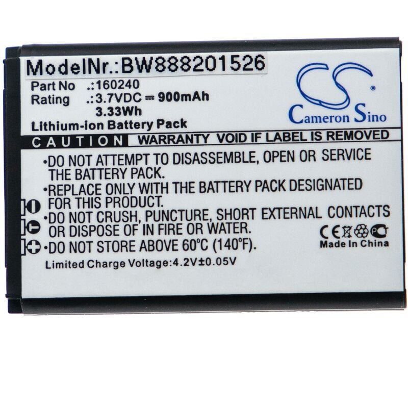 Vhbw - 1x Akku kompatibel mit SteelSeries h Wireless Gaming Headset Wireless Headset Kopfhörer (900 mAh, 3,7 v, Li-Ion)