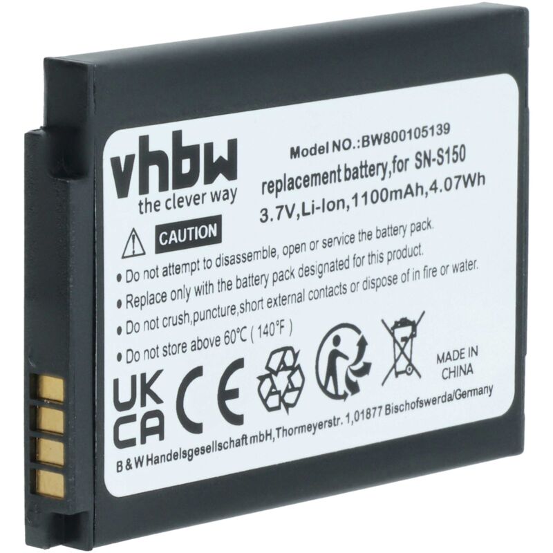 vhbw Akku kompatibel mit Summer Best View 28030, 28035, 28034 Babyphone Babytalker (1100 mAh, 3,7 V, Li-Ion)