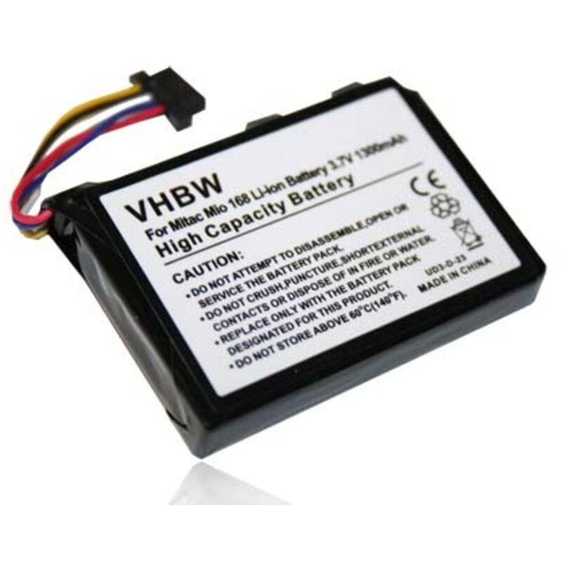 Vhbw - 1x Akku kompatibel mit Yakumo Delta 300 gps gps Navigation Navi (1300 mAh, 3,7 v, Li-Ion)