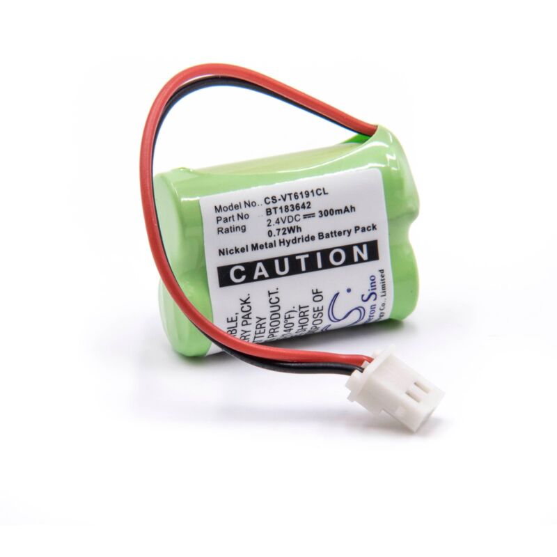 Vhbw - Akku kompatibel mit V-Tech LS6005, LS6191, LS6195 schnurlos Festnetz Telefon (300mAh, 2,4V, NiMH)
