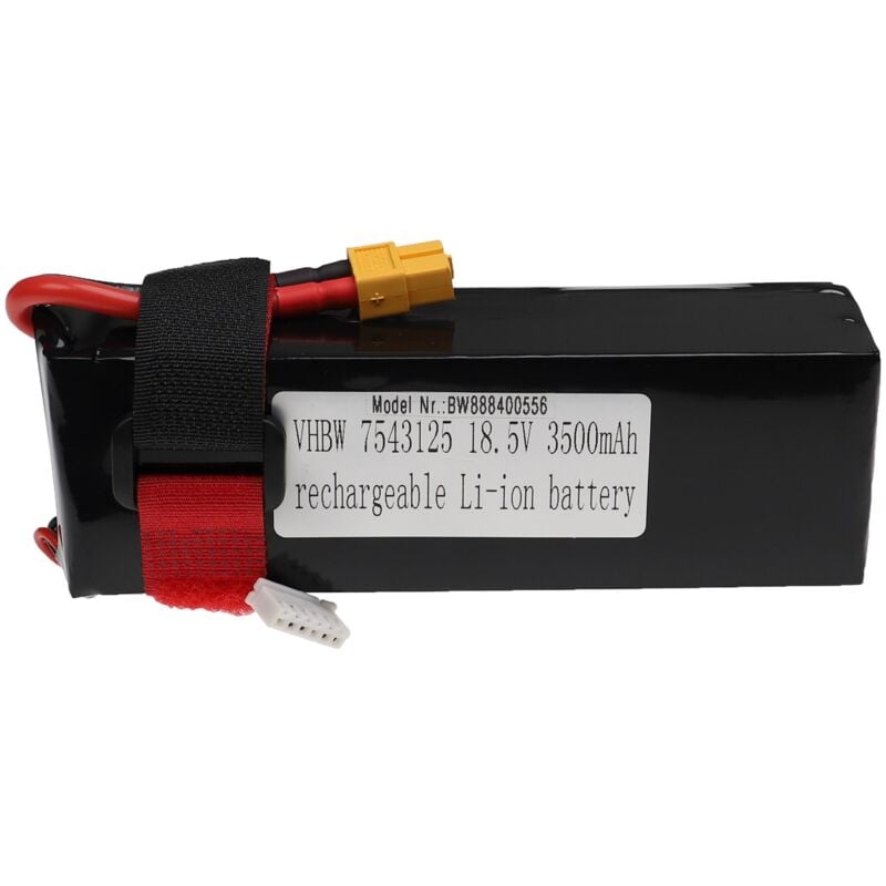 Akku kompatibel mit XT60 Stecker für Modellbau z.B. Racing Car, Helikopter, Flugzeug (3500mAh, 18,5V, Li-Polymer) - Vhbw