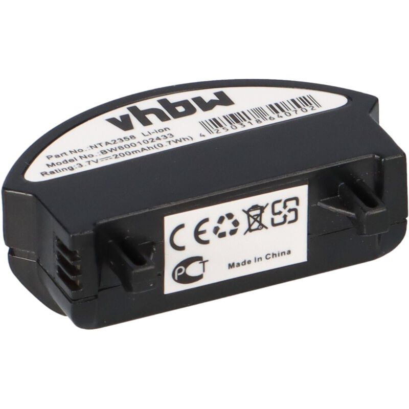 Vhbw - Akku kompatibel mit Bose QC-3, QC3, QuietComfort 3 Wireless Headset Kopfhörer (200 mAh, 3,7 v, Li-Ion)
