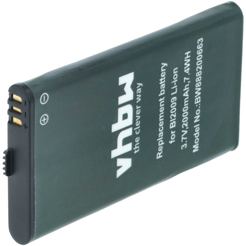 Vhbw - Akku kompatibel mit Hytera PD355, PD355LF, PD365, PD365LF, PD375, PD362i Funkgerät, Walkie Talkie (2000 mAh, 3,7 v, Li-Ion)