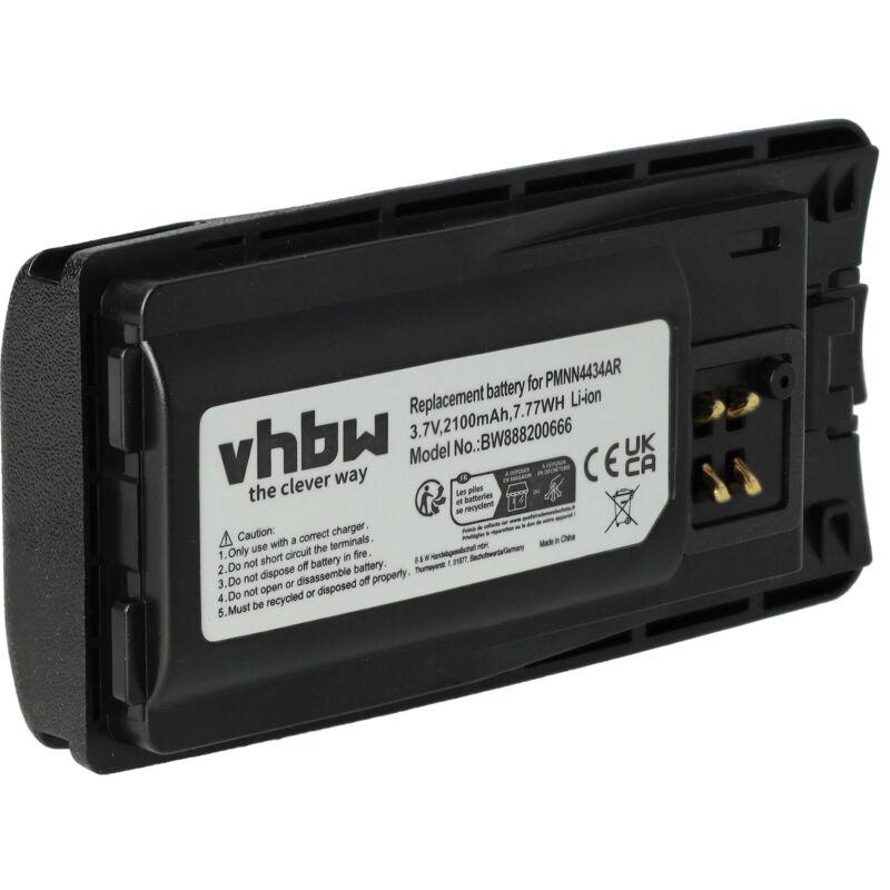 Vhbw - Akku kompatibel mit Motorola XT420, XT460, XT660d, XT220 Funkgerät, Walkie Talkie (2100 mAh, 3,7 v, Li-Ion)