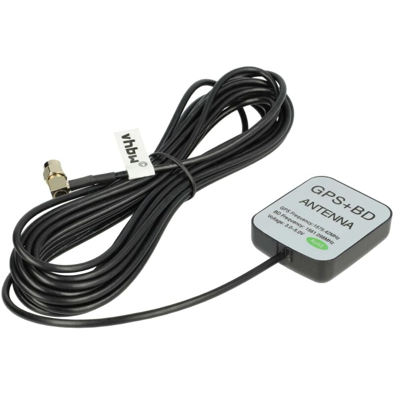 Vhbw - gps Antenne kompatibel mit u-blox lea-la gps Receiver Module, tim-la gps Module, tim-lc gps Module Navi mit SMA-Anschluss - Magnetfuß, 5 m,