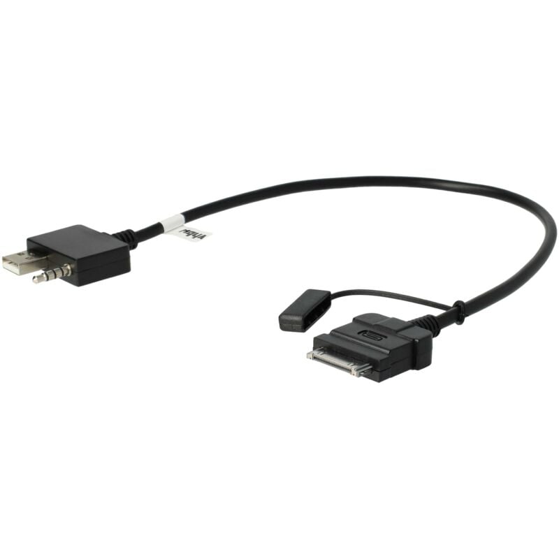 Vhbw - aux Line In Adapter Kabel kfz Radio kompatibel mit Apple iPhone Modelle mit dem 30-poligen Anschluss Auto, Fahrzeug - usb
