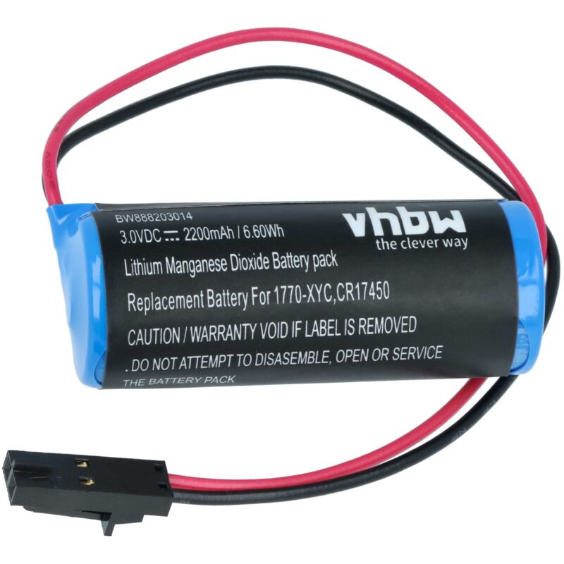 Vhbw - Batterie kompatibel mit Allen Bradley PLC-5 Controller Series a plc Programmable Logic Controller (2200mAh, 3V, Li-MnO2)