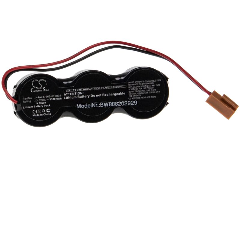 Vhbw - Batterie kompatibel mit ge IC698CPE020 Cap Systems, IC698CRE020 Cap Systems plc Programmable Logic Controller (3300mAh, 3V, )