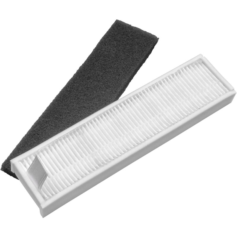 Vhbw - Feinfilter kompatibel mit Ecovacs Deebot DA60, DA610, DM81, DM88, DMarvel, DN78 Staubsauger-Roboter - Luftfilter, Schwarz, Weiß
