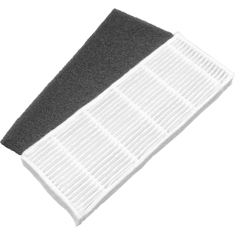 Feinfilter Ersatz für Ecovacs D-S762 für Staubsauger-Roboter - Luftfilter, Schwarz, Weiß - Vhbw