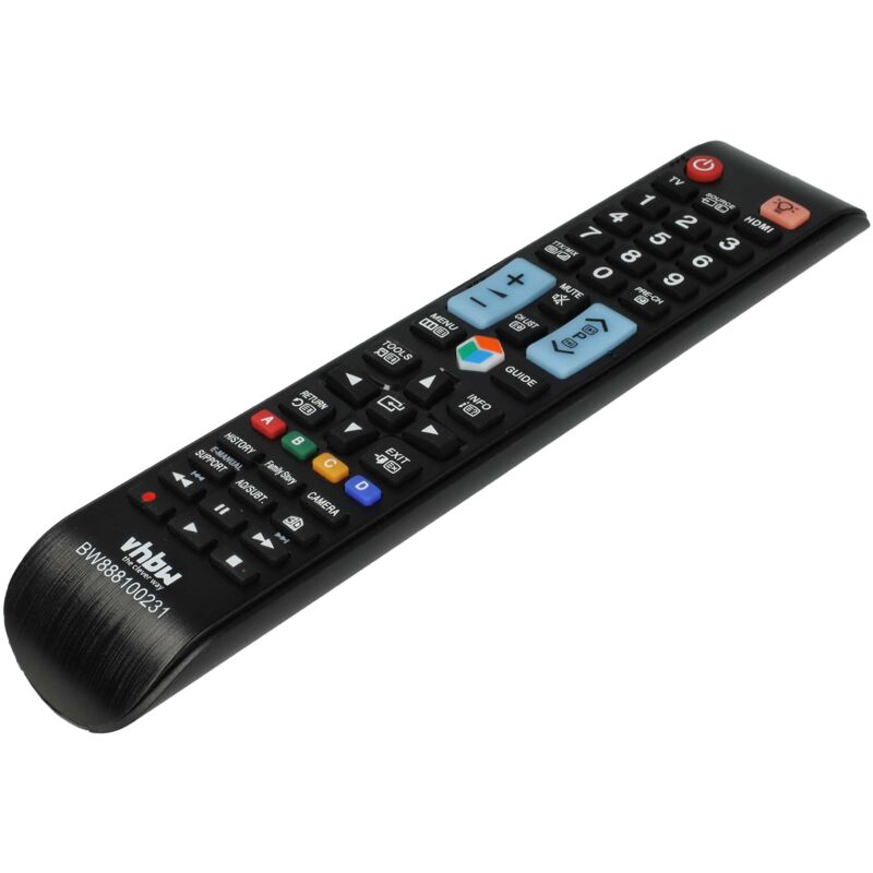 vhbw Fernbedienung kompatibel mit Samsung UA40ES6220, UA40ES6600, UA40ES6700, UA46ES6200, UA46ES6220 Fernseher, TV - Ersatzfernbedienung