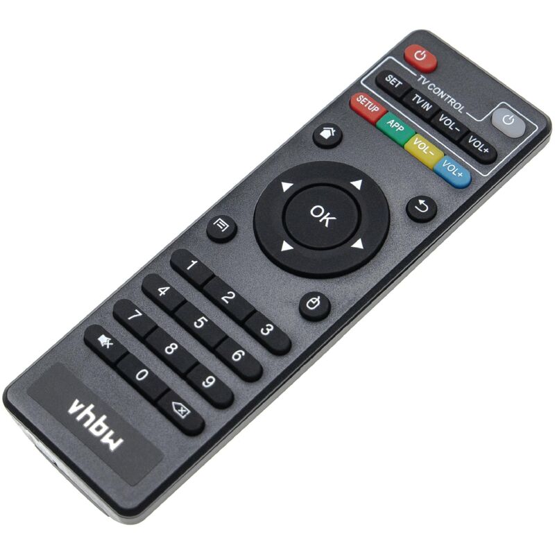 vhbw Fernbedienung kompatibel mit Android M8, MXQ, MXQ Pro, T95M, T95N, T95X Heimkino-Anlage, Fernseher, Hi-Fi-System - Multifunktionsfernbedienung