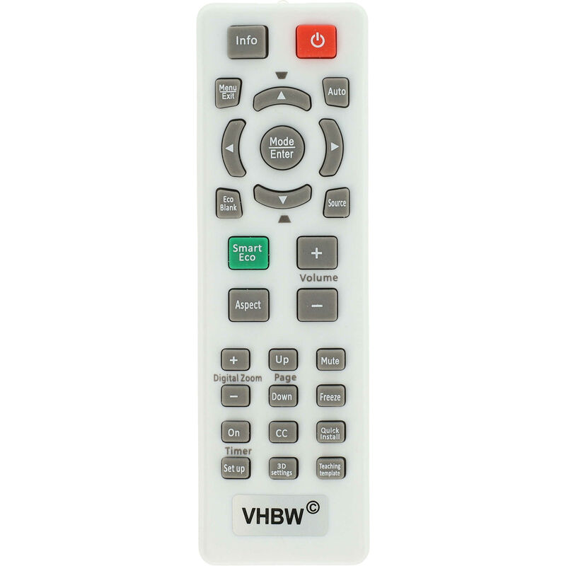 Fernbedienung kompatibel mit BenQ MP770, MP771, MP772ST, MP776, MP776ST, MP777, MP782ST, MS500, MS500 + Beamer - Ersatzfernbedienung - Vhbw