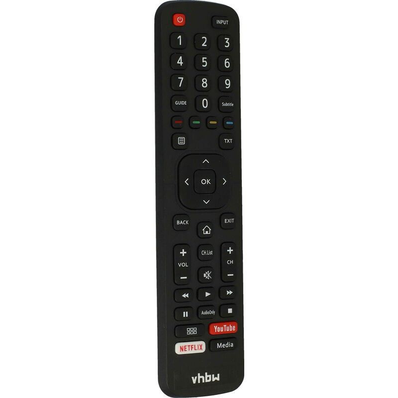 vhbw Fernbedienung kompatibel mit Hisense H43A6120, H43AE5500, H43AE6000, H43AE6030, H50A6100, H50A6120 Fernseher, TV - Ersatzfernbedienung