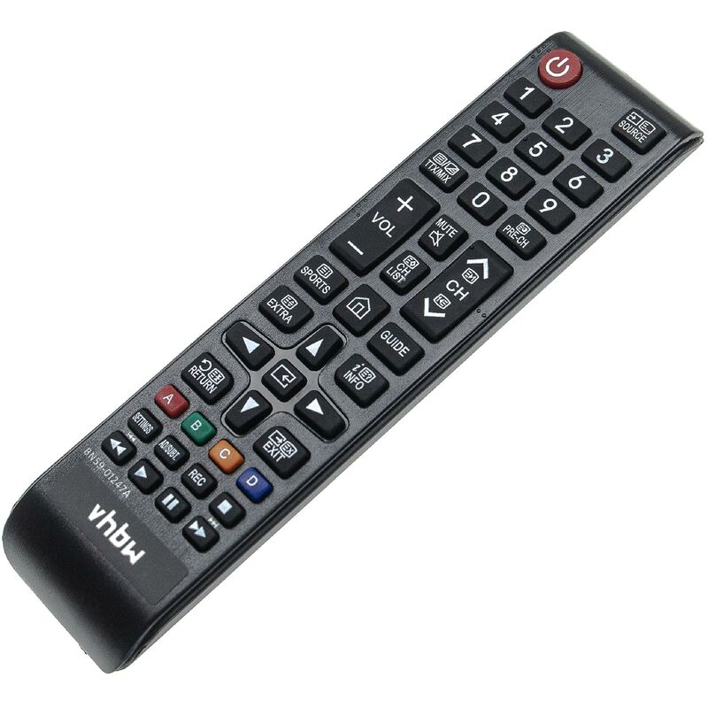 vhbw Fernbedienung kompatibel mit Samsung UA40K5500AW, UA40K5500AWXXY Heimkino-Anlage, Fernseher, Hi-Fi-System - Multifunktionsfernbedienung