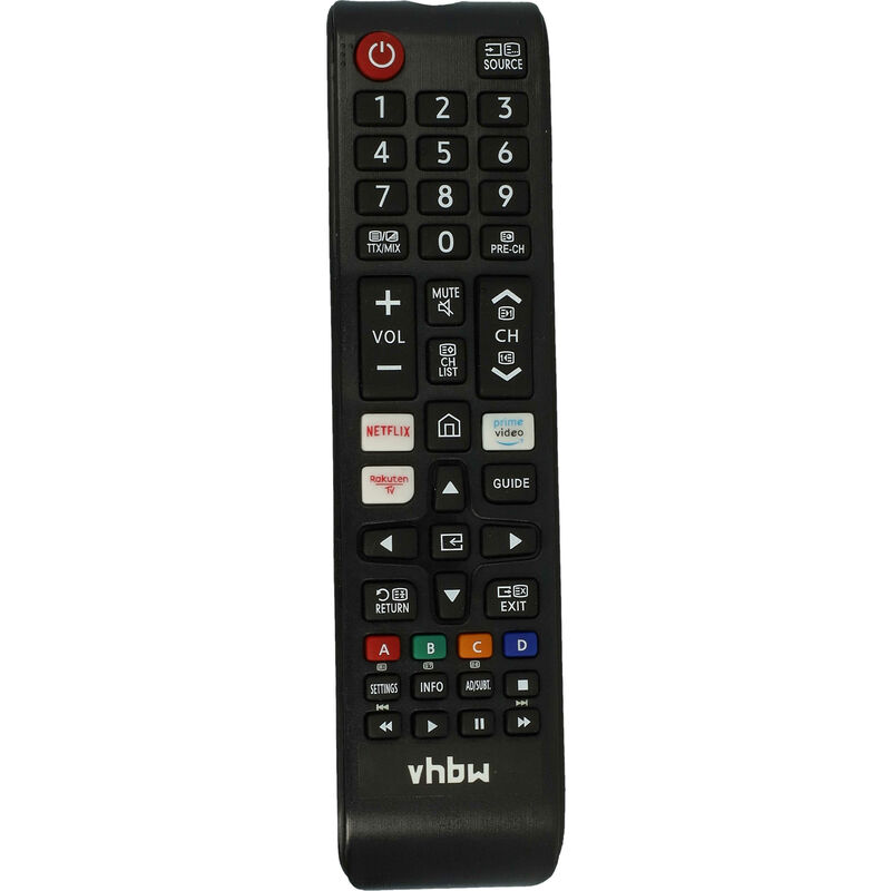 vhbw Fernbedienung kompatibel mit Samsung UE50RU7179, UE49W, UE49RU7300W, UE49RU730W, UE49RU7300K Fernseher, TV - Ersatzfernbedienung