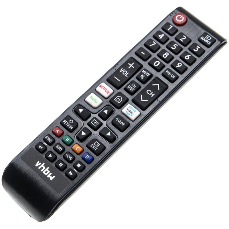 vhbw Fernbedienung kompatibel mit Samsung UN50RU7100, UN50RU7100FXZA Heimkino-Anlage, Fernseher, Hi-Fi-System - Multifunktionsfernbedienung