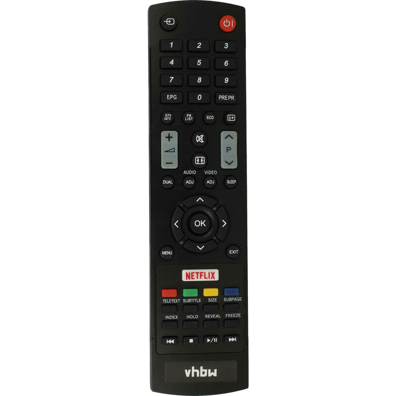 vhbw Fernbedienung kompatibel mit Sharp LC-22LE320, LC-26SH330E, LC-32LD165E, LC-32SH330E, LC-37LE320E Fernseher, TV - Ersatzfernbedienung