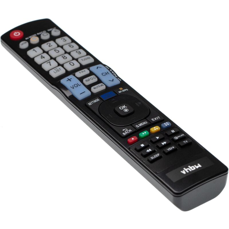 vhbw Fernbedienung kompatibel mit LG 55UB8200UH, 55UB8200, 55LB6100UG, 55LB6100-UG, 55LB6100, 55LB5800-UG Fernseher, TV - Ersatzfernbedienung