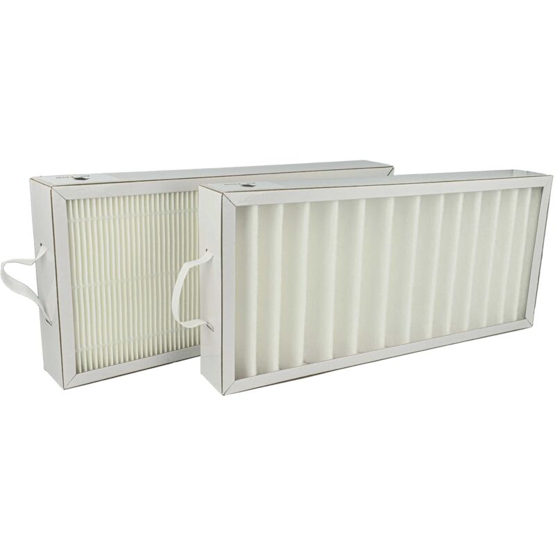 Filterset kompatibel mit Pluggit Avent P300N, AP300, P300 Lüftungsgerät - Luftfilter G4 / F7 (2 Stück), 35 x 16 x 4,5 cm, Weiß - Vhbw