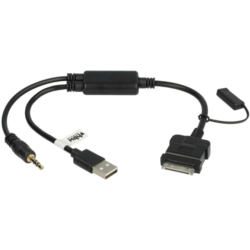 vhbw KFZ Audio Kabel kompatibel mit iPod, Apple iPod mini, 3te Generation, 4te Generation, 5te Generation - Y-Adapter, 350 cm Schwarz
