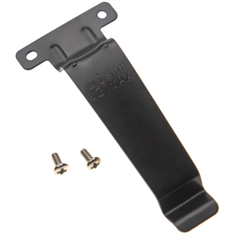 Vhbw - Gürtelclip kompatibel mit Kenwood TK-3180, TK-290, TK-2317NS, TK-3180 mpt Funkgerät - Metall, Schwarz