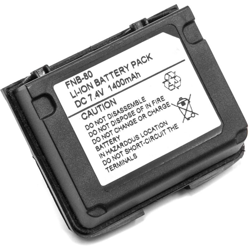 vhbw Akku kompatibel mit Vertex / Yaesu VX-7R, VX-7RB, VXA-700, VXA-710 Funkgerät, Walkie Talkie (1400mAh, 7,4V, Li-Ion)