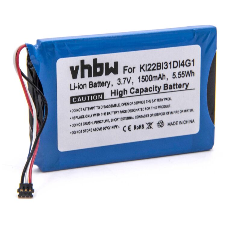 Vhbw - Akku kompatibel mit Garmin Nüvi 2689LMT, 2689LMT 6-inch gps Navigation Navi (1500mAh, 3,7V, Li-Ion)