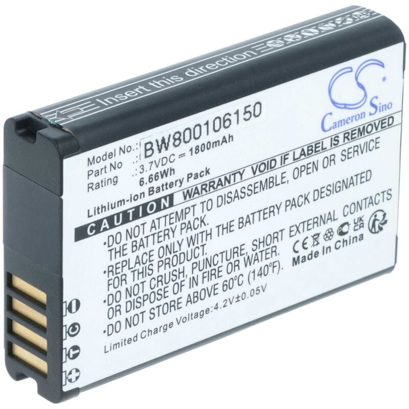 Vhbw - Akku kompatibel mit Garmin Alpha 200, 300, 200i, 300i gps Navigation Navi (1800 mAh, 3,7 v, Li-Ion)