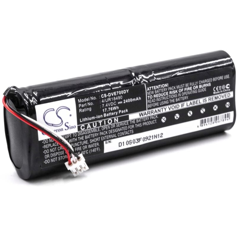 Vhbw - Akku kompatibel mit Sony D-VE7000S dvd Walkman portable DVD-Player (2400 mAh, 7,4 v, Li-Ion)