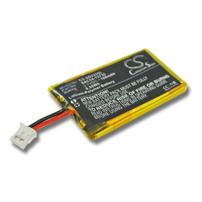 Vhbw - 1x Akku kompatibel mit SportDog SD-425 camo, SD-425E receiver, SD-425X Hundehalsband Hunde-Trainer (160 mAh, 3,7 v, Li-Polymer)