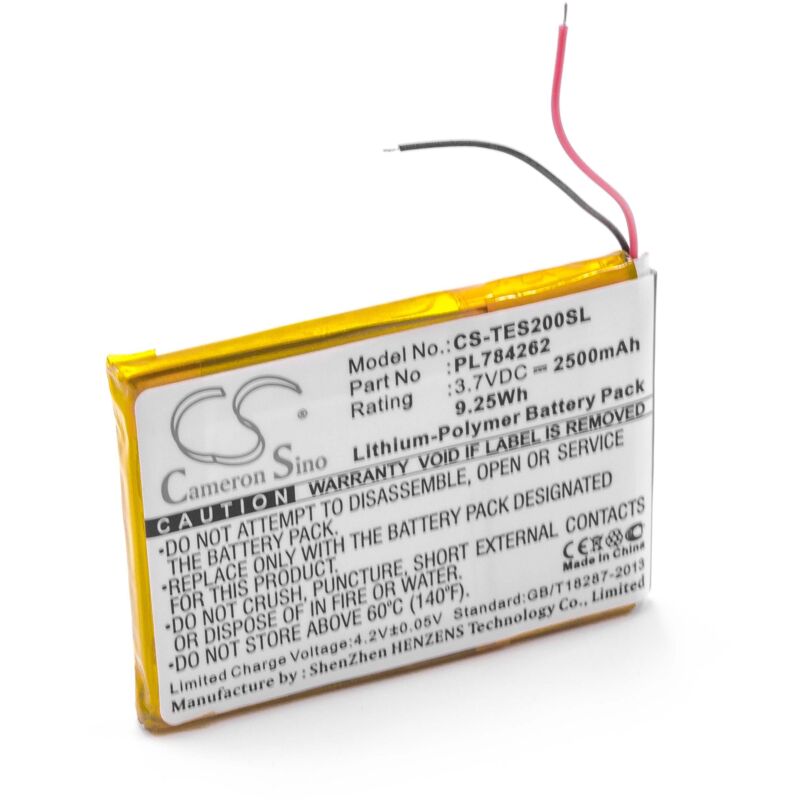 Vhbw - Akku kompatibel mit Teasi One 2 gps Navigation Navi (2500mAh, 3,7V, Li-Polymer)