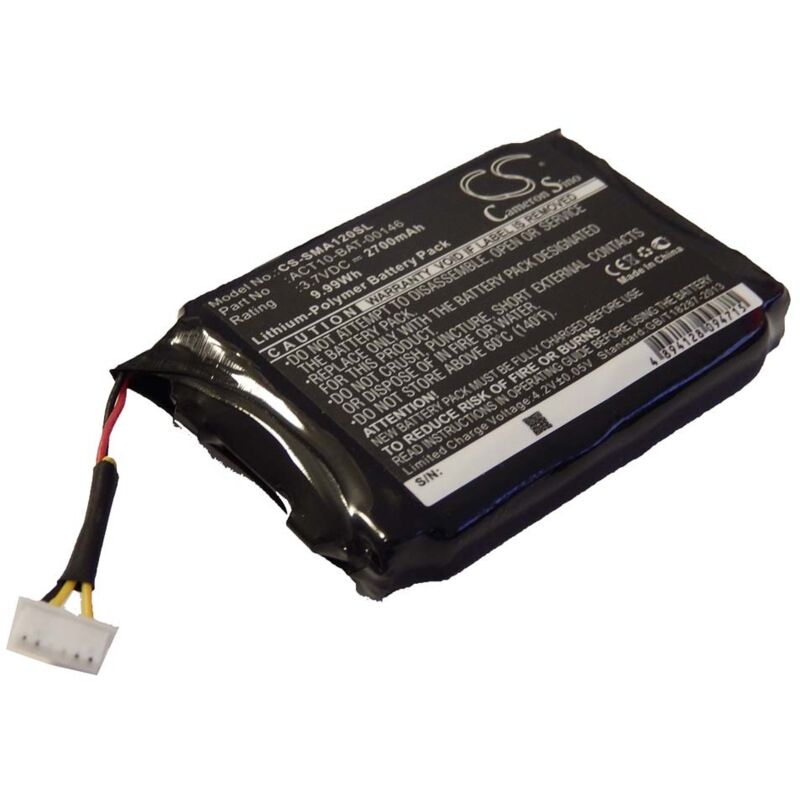 Vhbw - 1x Akku Ersatz für Satmap 1S2PE583759-02X, ACT10-BAT-00146 für gps Navigation Navi (2700 mAh, 3,7 v, Li-Polymer)