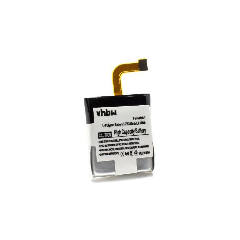 Vhbw - Akku Ersatz für Huawei 1ICP5/25/28, Hb442528EBC für Smartwatch Uhr Fitnessarmband (300mAh, 3,7V, Li-Polymer)