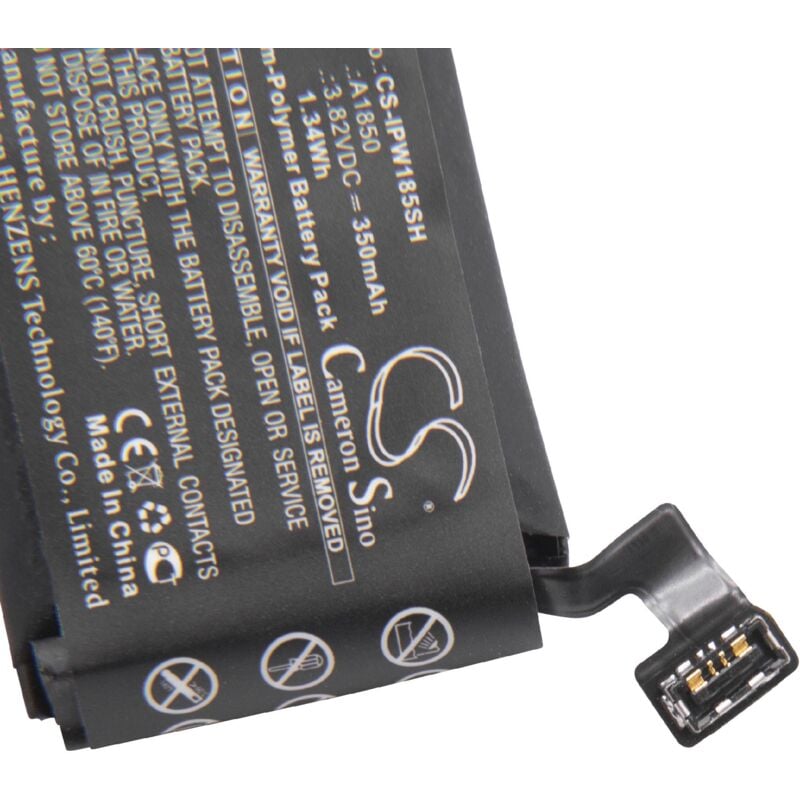 Vhbw - 1x Akku kompatibel mit Apple Watch GSRF-MQL42LL/A, GSRF-MQL22LL/A Smartwatch Uhr Fitnessarmband (350 mAh, 3,82 v, Li-Polymer)