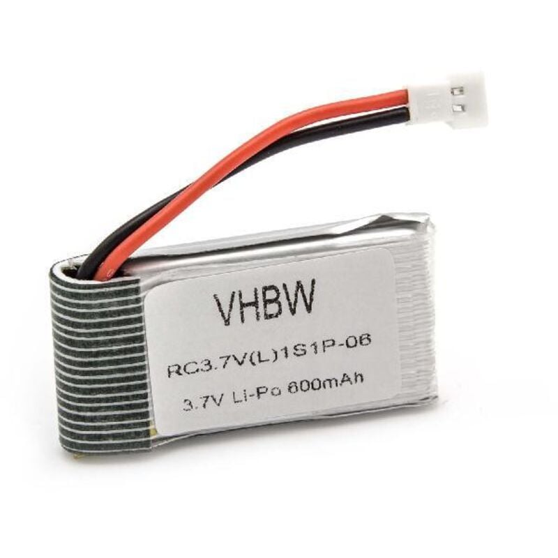 Vhbw - Li-Polymer Akku 600mAh (3.7V) WALKERA-Stecker kompatibel mit Modellbau z.B. Racing Car, Helikopter, Flugzeug und Modellboot
