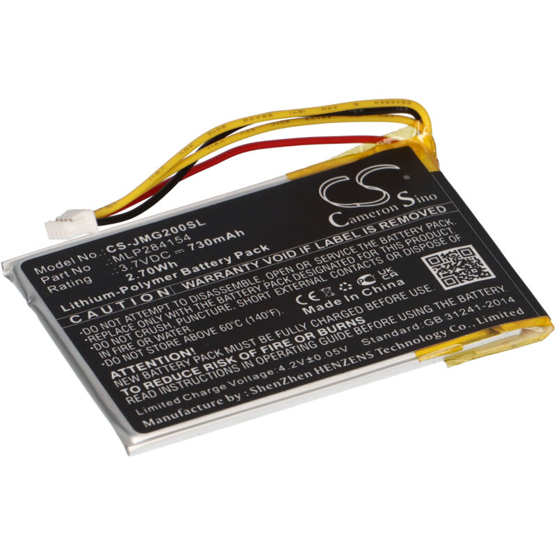 Vhbw - Akku kompatibel mit jbl Go 2H, 2 Lautsprecher Boxen Speaker (730mAh, 3,7V, Li-Polymer)