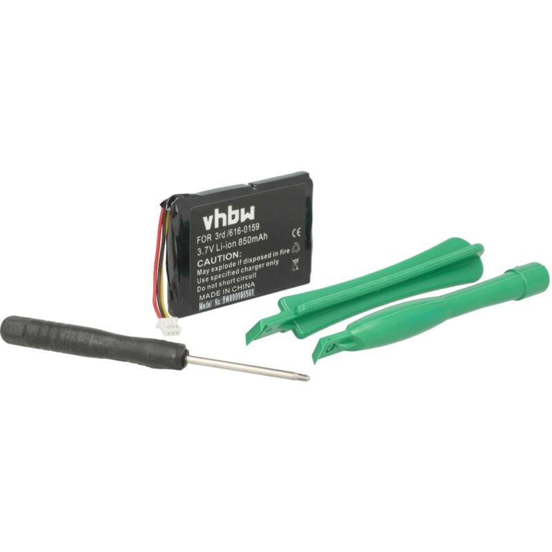 Vhbw - 1x Akku kompatibel mit Apple iPod M9460LL/A, M9460LL, M9460LLA, M9245LLA MP3-Player Musik Player (850 mAh, 3,7 v, Li-Polymer)