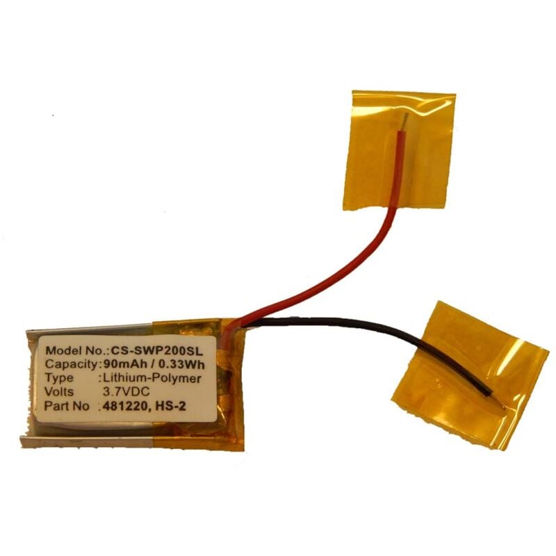 Vhbw - Akku kompatibel mit Sony Playstation 3D Glasses, CECH-ZEG1U 3D-Brille, VR-Brille (90mAh, 3,7V, Li-Polymer)