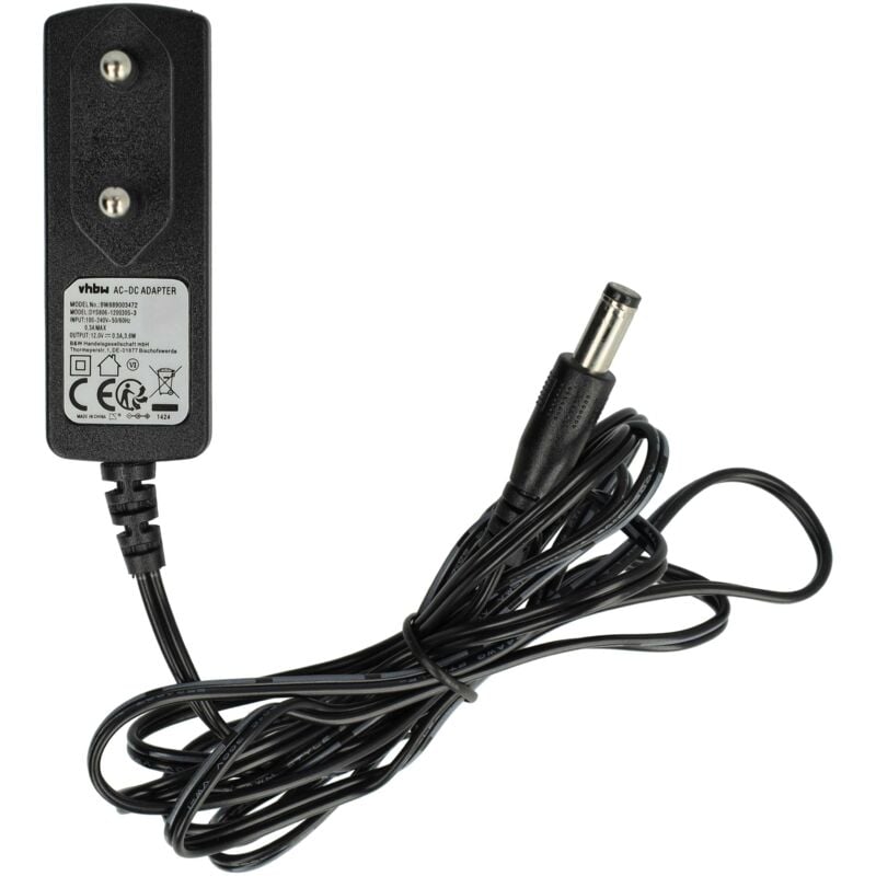 Vhbw - Netzteil kompatibel mit Dual cs 420, 465, 460, 458, 455, 415, 412, 800, 600, 550, 440, 435 Plattenspieler - 176 cm