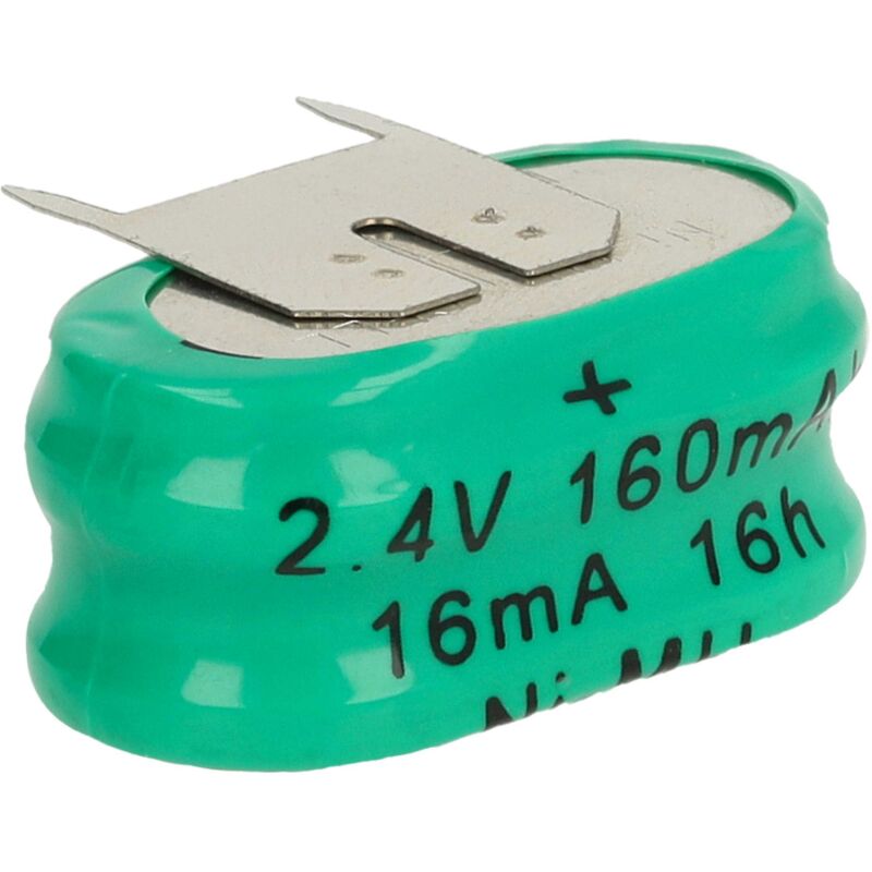 Vhbw - NiMH Ersatz Knopfzellen-Akku Typ 2/V150H 3-Pins 150mAh 2,4V kompatibel mit Modellbau-Akkus, Solar-Leuchten uvm.
