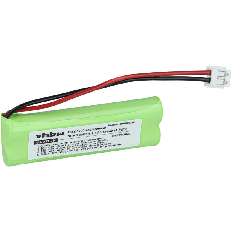Vhbw - 1x Akku kompatibel mit Medion Life S63085, Life S63112 schnurlos Festnetz Telefon (500 mAh, 2,4 v, NiMH) - Ersatz für GP1010, GPHC05RN01,