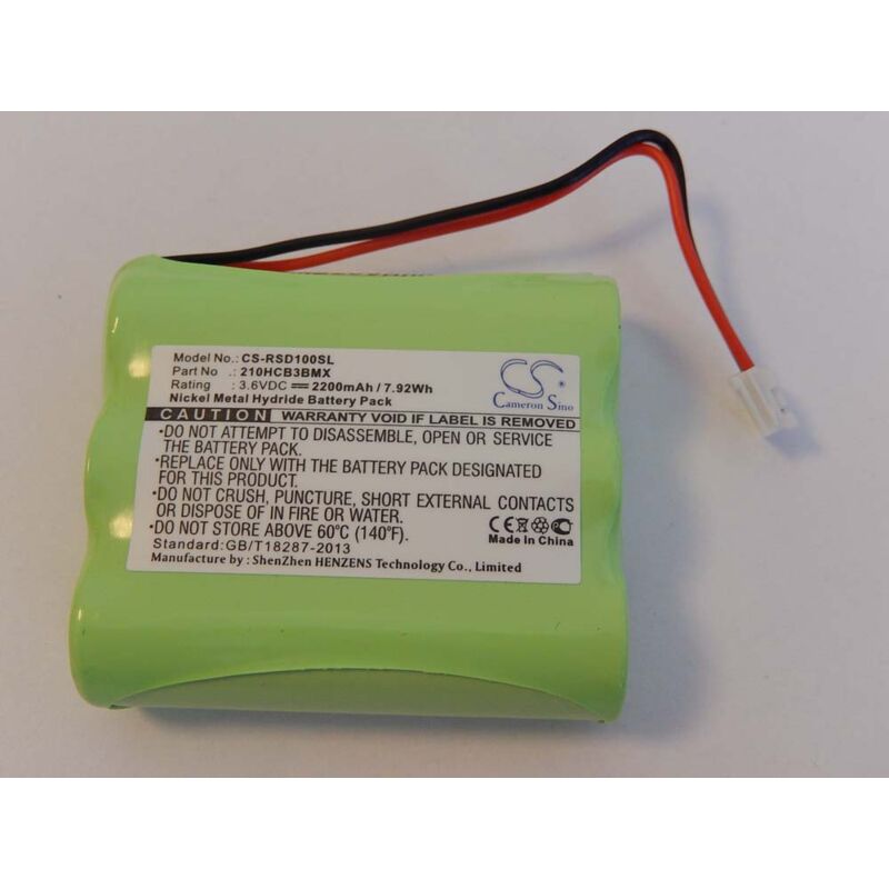 Vhbw - Akku kompatibel mit Roberts Sports Dab1 MP3-Player Musik Player (2200 mAh, 3,6 v, NiMH)